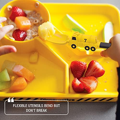 Dinneractive Kids Firefighter Fork Spoon Set Baking up Excitement for Meals