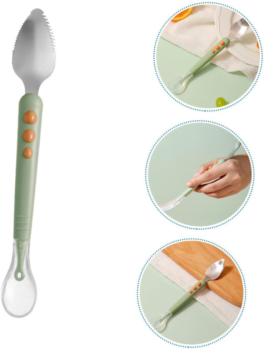 Toyvian Double-Ended Silicone Spoons Safe for Homemade Puree