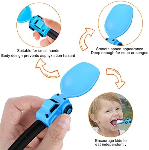 Sturdy Car Theme Toddler Forks and Spoons