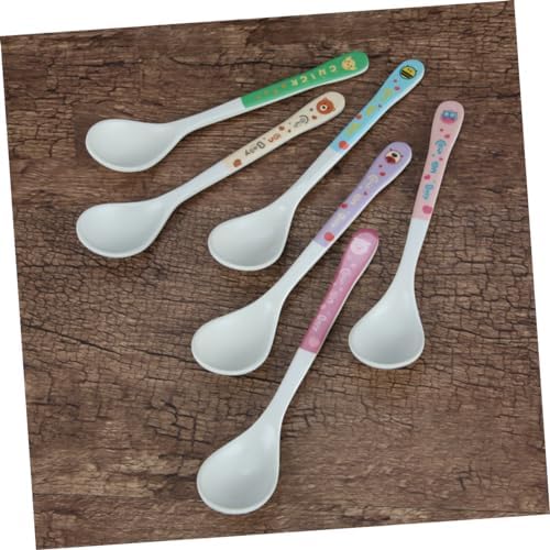 Mixed-Material 4-Piece Self-Feeding Spoons Child-Friendly Design