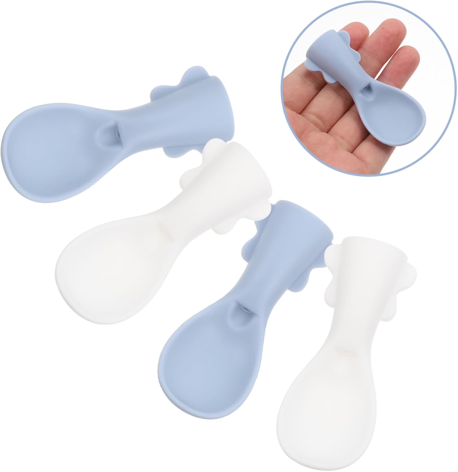 CHILDWEET 4pcs Silicone Spoon Attachment Set for Pouches