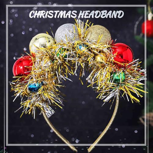 festive gold disco headband for women