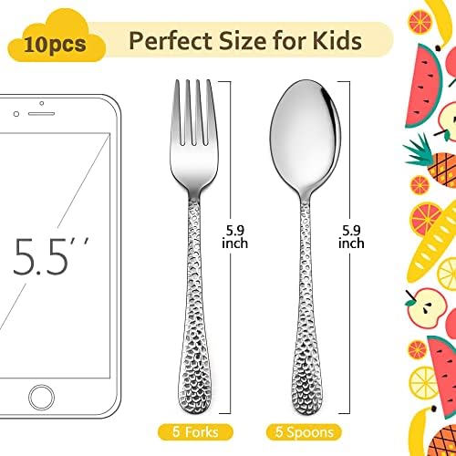 LIANYU 10-Piece Kids Flatware Set for Toddlers