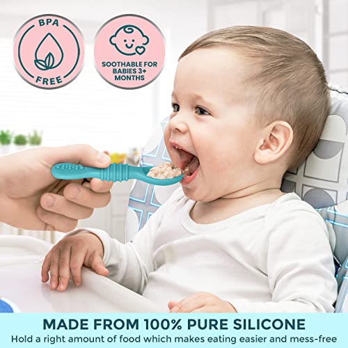 Self-Feeding Silicone Baby Spoons and More for 6 Months