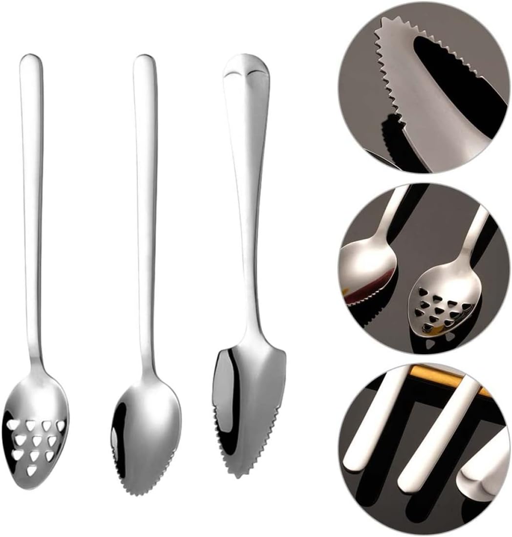 3pc mud scraping spoon grapefruit curved drink spoons infant kitchen supply