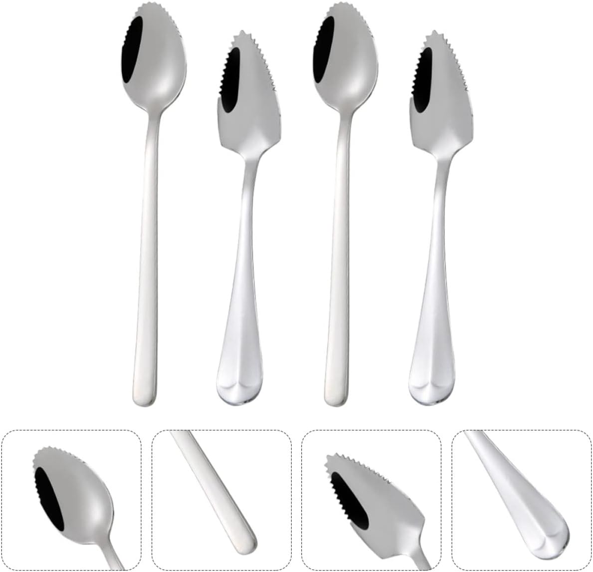 6pcs Stlss Steel Fruit Scraper Set for Babies