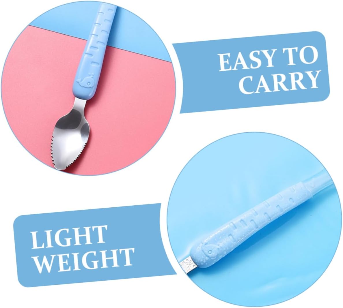 Dual-Head Fruit Puree Spoon Set with Storage Box