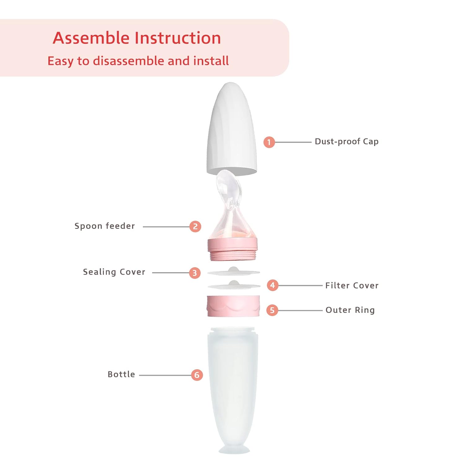 Termichy Baby Food Dispenser - Ergonomic Feeding Tool for Babies
