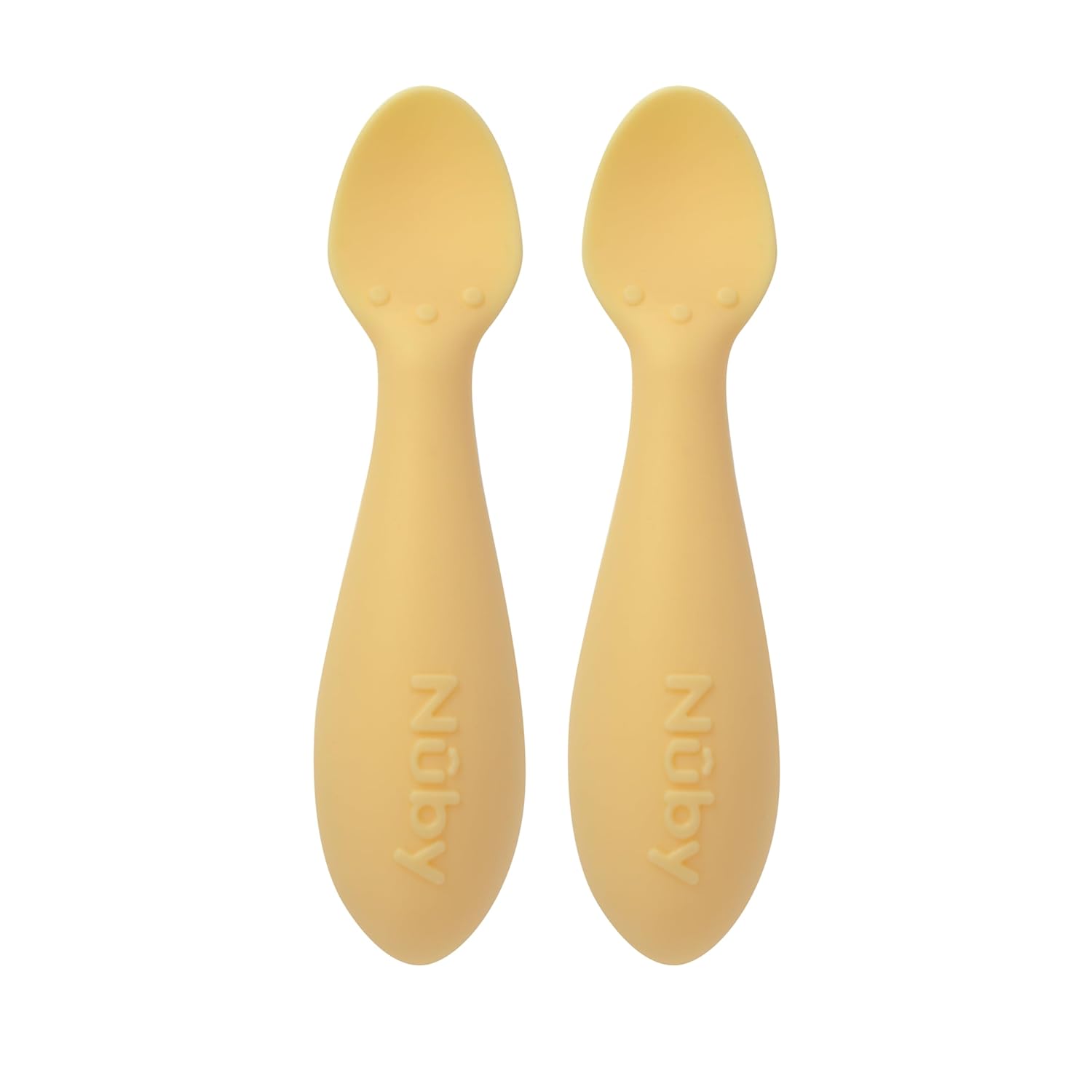 Nuby Silicone Mini Spoons 2-Pack Yellow for Baby Led Weaning