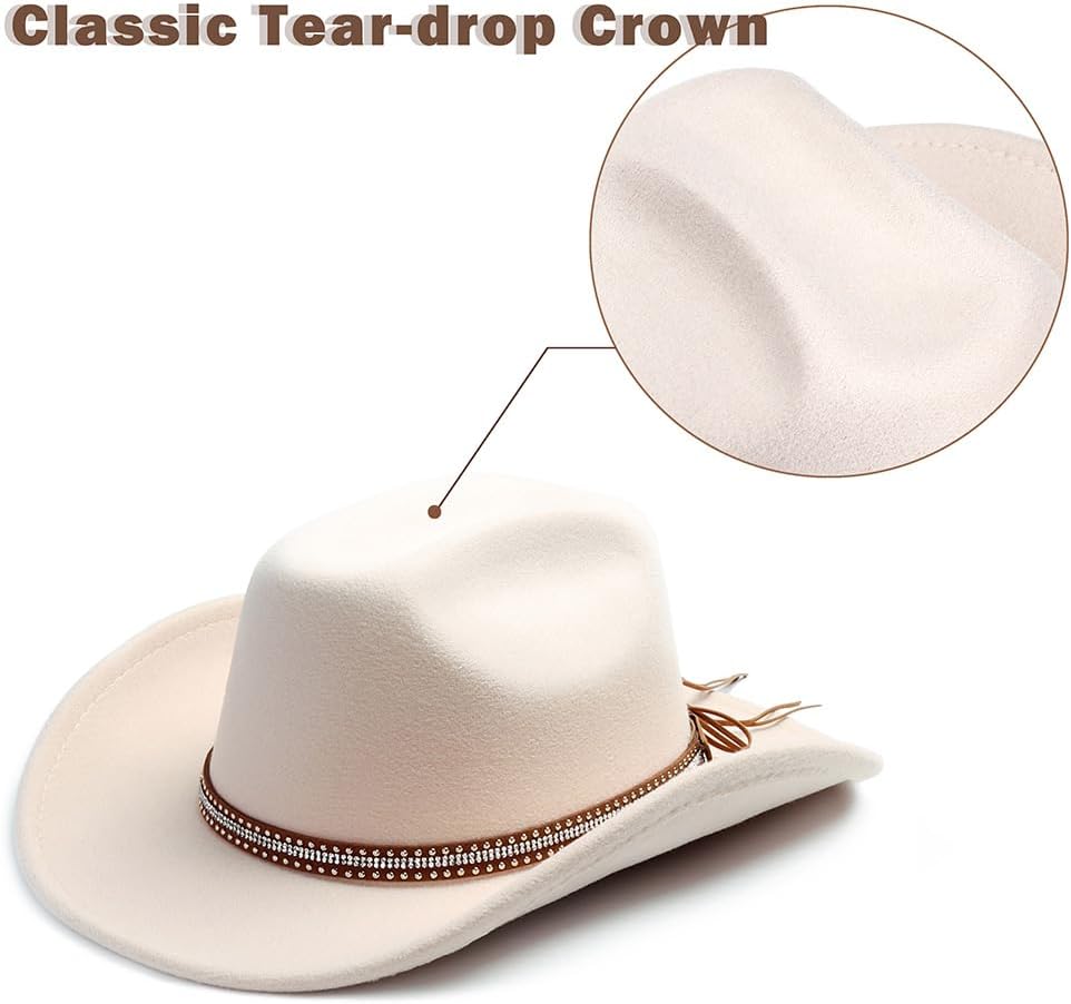 LolliWeaver Western Cowboy Hat MenWomen