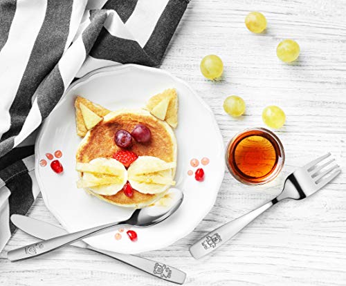 GlossyEnd 9-Piece Stainless Steel Kids Cutlery Set for Toddlers