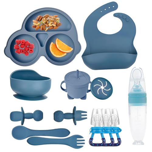 Durable Silicone Baby Feeding Set for Supervised Feeding