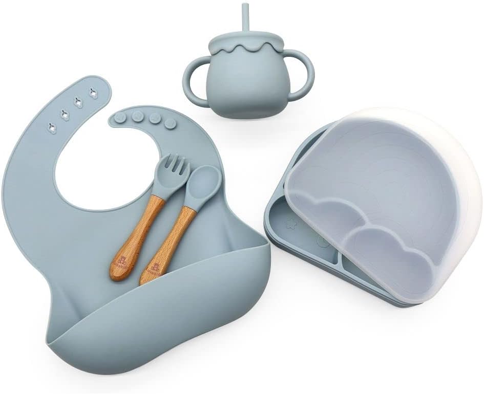 Luxekids - Silicone Baby Feeding Set Safe Leak-Proof Baby Essentials for Toddler