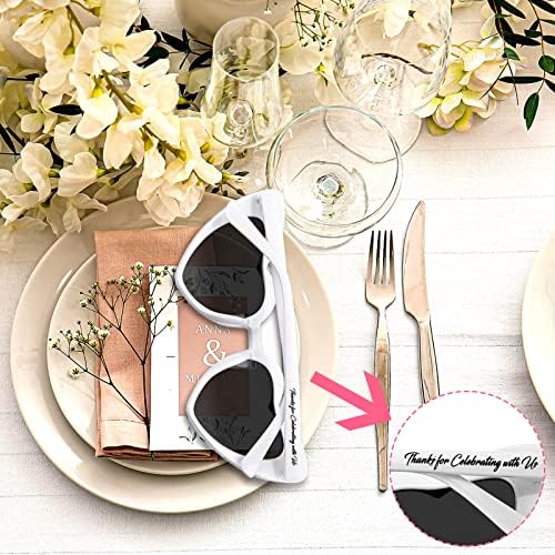 Vabean Heart-Shaped Wedding Sunglasses Bunch of 50 for Bachelorette Party
