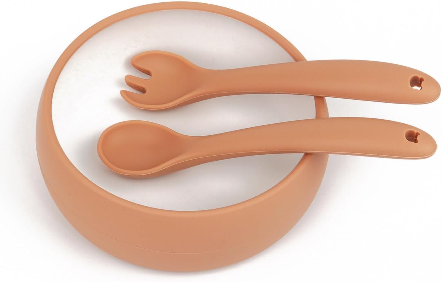 8-Piece Silicone Toddler Fork Spoon Set for Self-Feeding