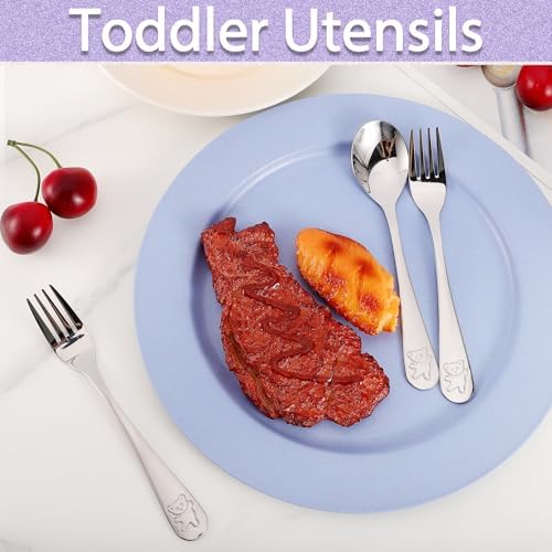 Stainless Steel Toddler Spoons Set for Self-Feeding