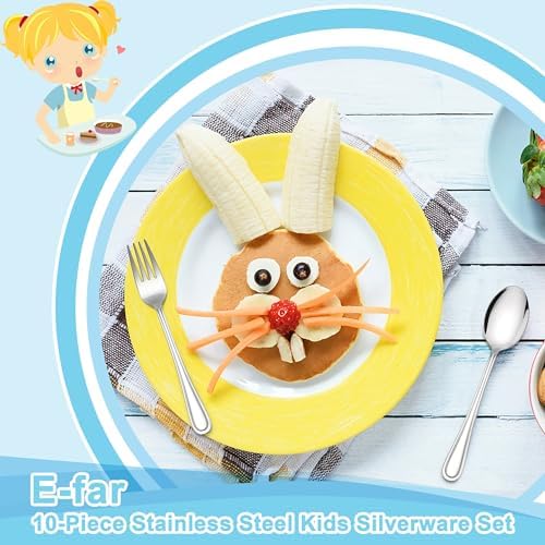 E-Far 10-Piece Toddler Flatware Set