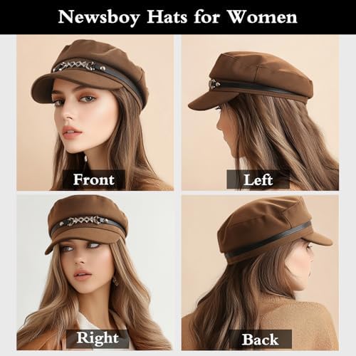 Adjustable Newsboy Hat for Women Fashion Cap