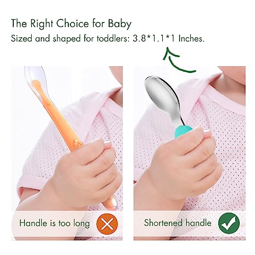 Safe Baby Fork and Spoon Set with Carry Case for Toddlers