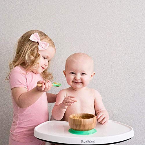 Avanchy Baby Spoons Set Bamboo Silicone Self-Feeding for Babies 2-Pack