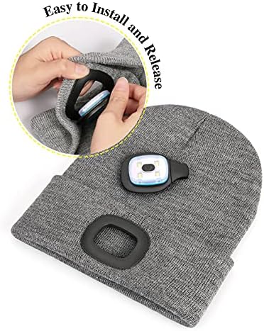 Warm Stylish LED Rechargeable Beanie for Daily Use Gifting