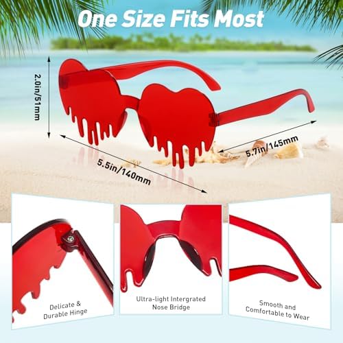 Pibupibu 24 Mixed-Rimless Party Sunglasses Perfect for Fun Fashion