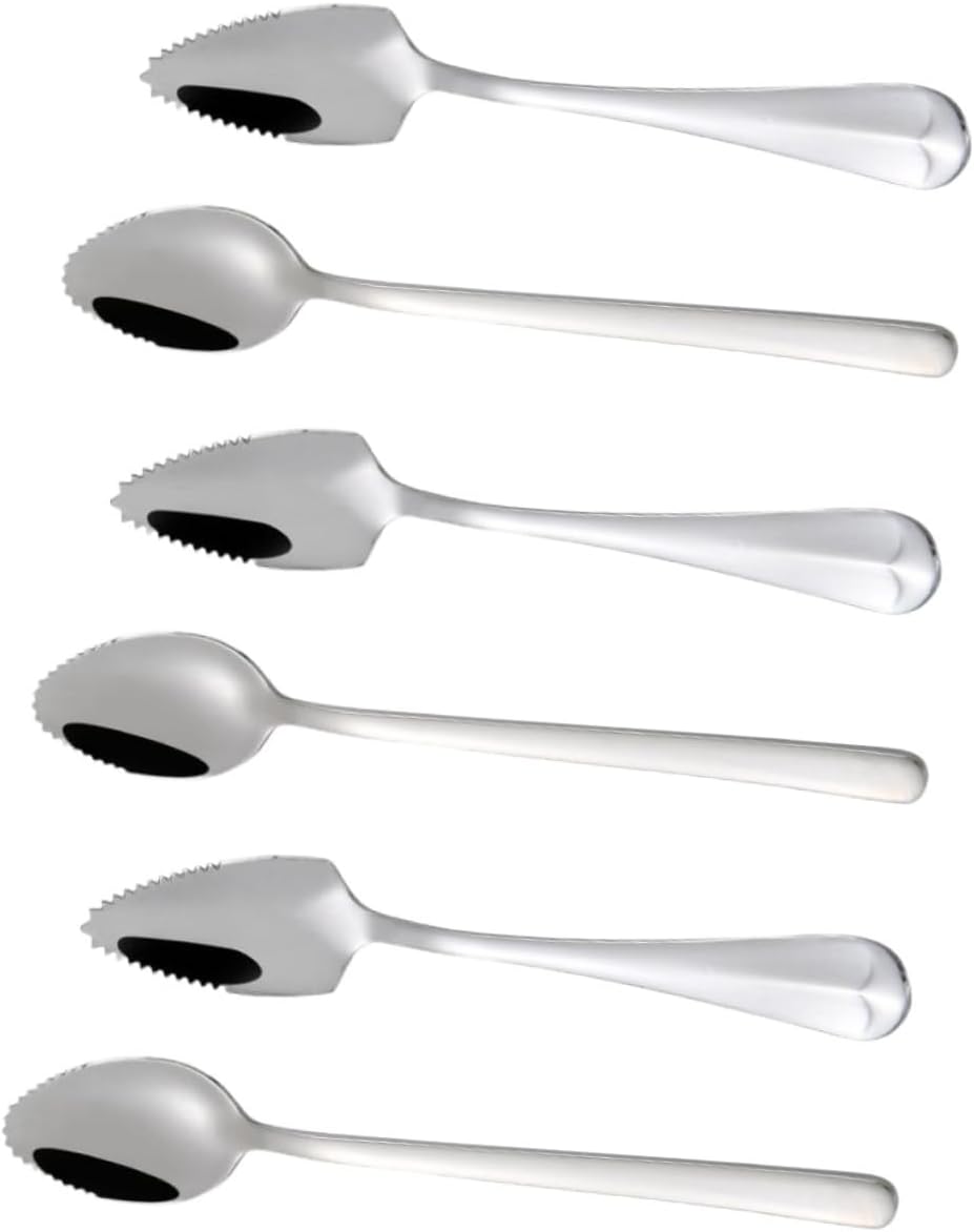 6pcs Stainless Steel Puree Spoons Set for Easy Feeding