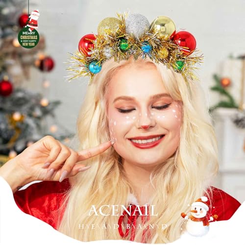 festive gold disco headband for women