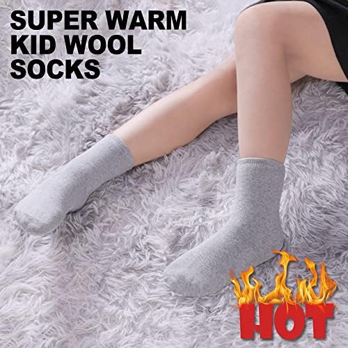 MQELONG Winter Warm Wool Socks for Kids 6 Pairs