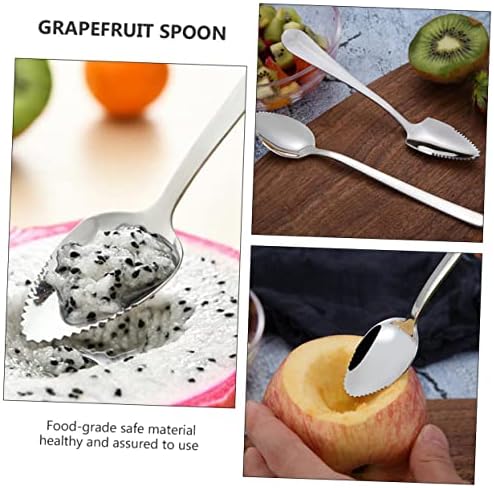 6pcs Stainless Steel Puree Spoons Set for Easy Feeding
