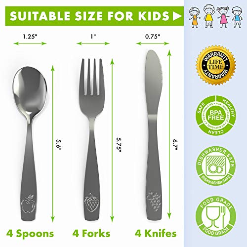 Perfect Kids Silverware Set Safe for Tots flatware design
