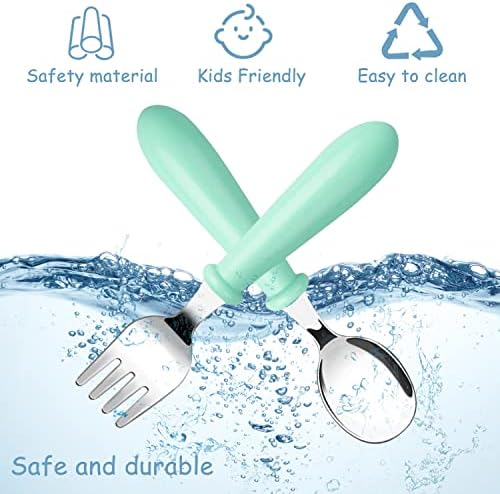 Pimoys 6-Piece Toddler Utensils Set Stainless Steel Baby Flatware