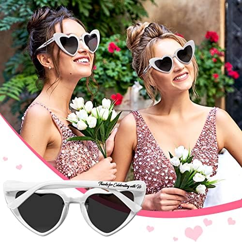 Vabean Heart-Shaped Wedding Sunglasses Bunch of 50 for Bachelorette Party