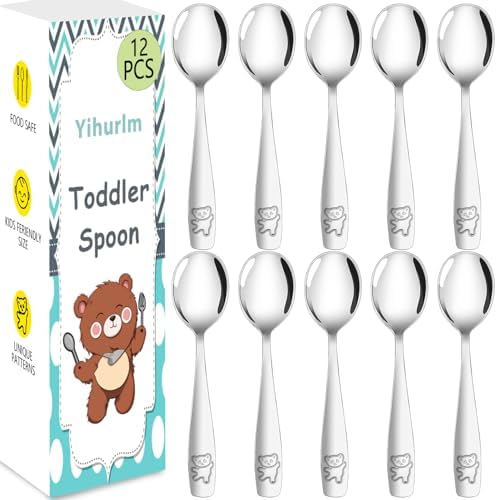 Stainless Steel Toddler Spoons Set for Self-Feeding