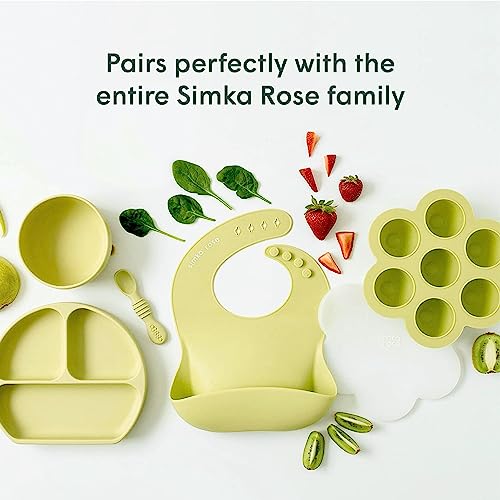 Simka Rose Silicone Baby Spoons Self-Feeding Gums- friendly dishwasher microwave safe