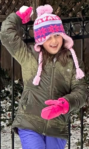 NIce Caps Kids Waterproof Snow Mittens Warm Snow-Proof for Winter
