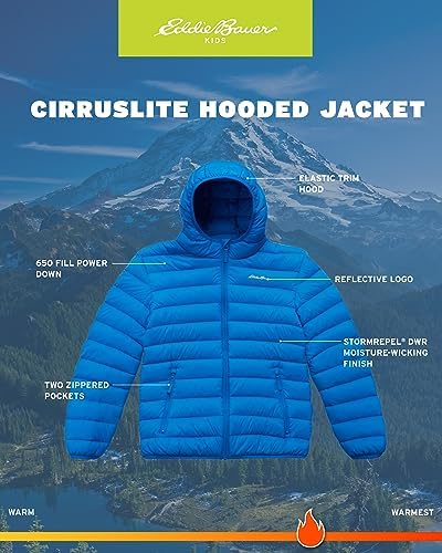 Eddie Bauer Boys Weather Resistant Down Jacket for Cold Weather