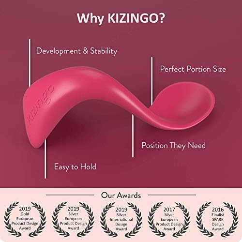 Right-Handed Curved Baby Spoon Ergonomic Design for Independent Feeding
