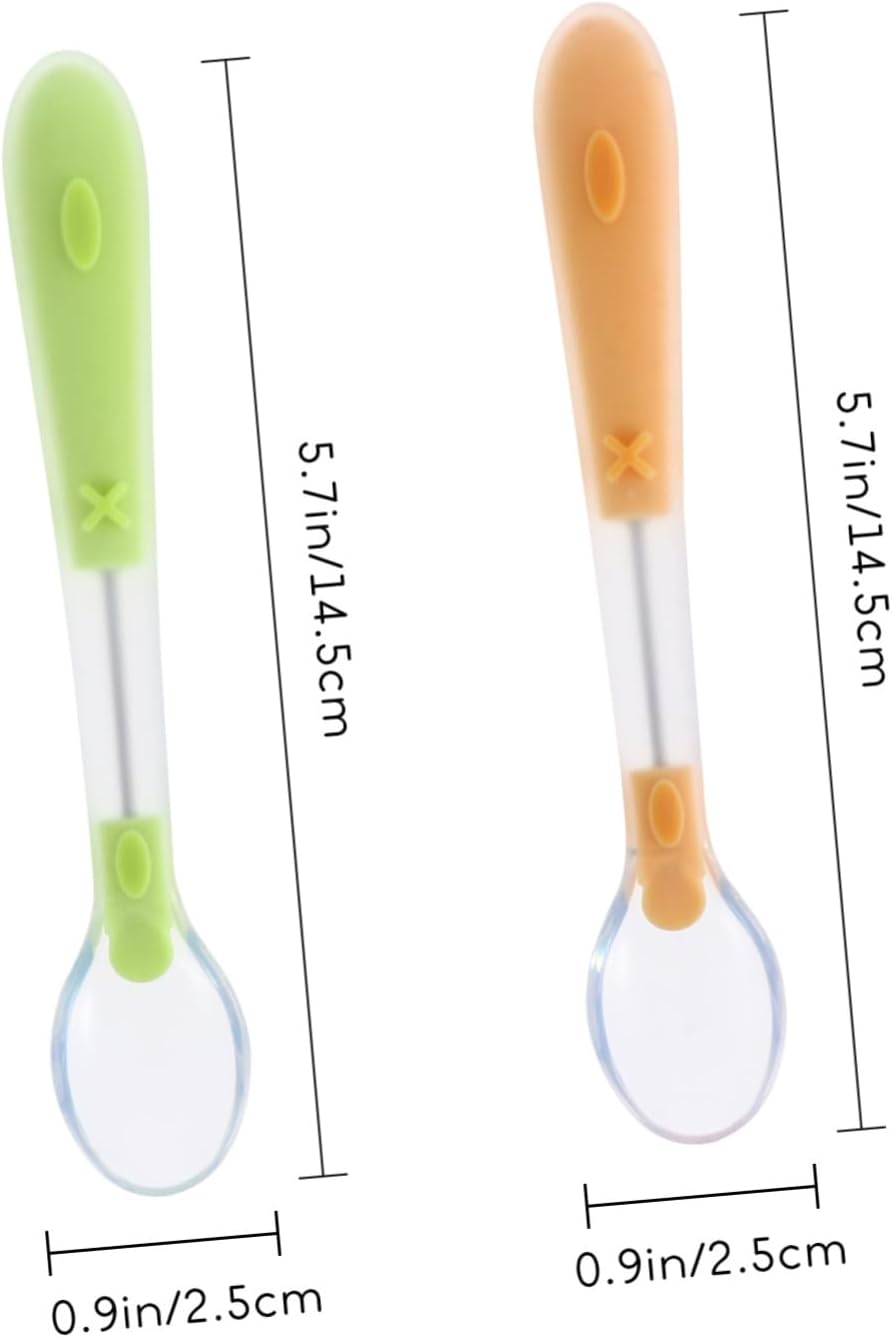 FAVOMOTO Kids Silicone Training Spoons