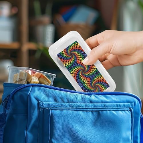 Bear Dancing Tie Dye Print Flatware Set with Case Dishwasher BPA-Free