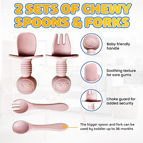 HippoBaby - Mealtime Made Manageable 10-Piece silicone feeding set for Baby Toddler