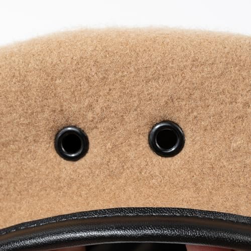 Gajaous British Military Beret Adjustable Leather sweatband for Men Women