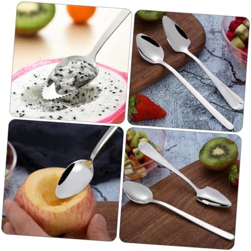 6pcs Stainless Steel Puree Spoons Set for Easy Feeding