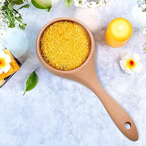 NPQPNAFC Short Handle Wooden Spoon for Bath Sauna
