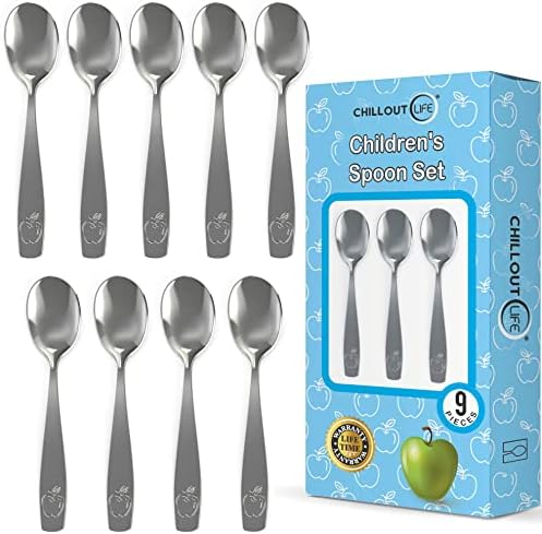 Perfect for Kids - 9 Stainless Steel Spoons