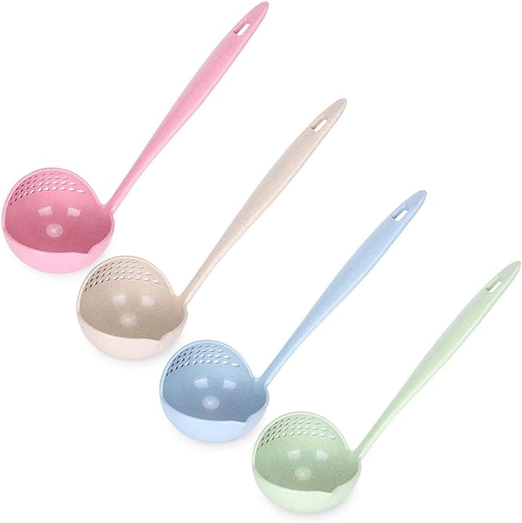 2 in 1 Long Handle Soup Spoon 24PCS Random 2pcs