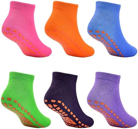 Non-Slip Grip Socks for Boys 2-13