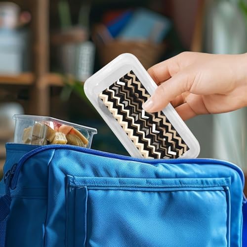 Sturdy Stainless Steel Flatware Set with Travel Case Zigzag Design
