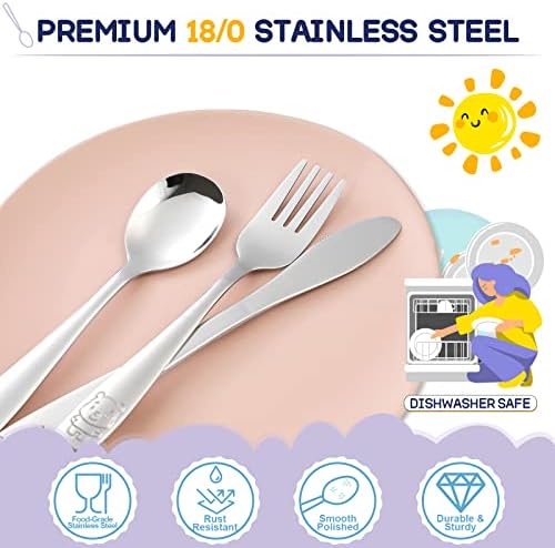 VITEVER Kids Safe Stainless Steel Cutlery Set