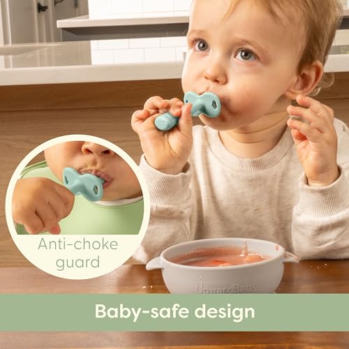 UpwardBaby - Safe Style 3-Pack Silicone Baby Feeding Spoons With Anti-Choke